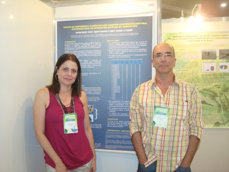 Dra. Julianne Milleo (UEPG-PR) e Dr. Fernando Karam (Fepagro-IPVDF) no XXIV Congresso Brasileiro de Entomologia