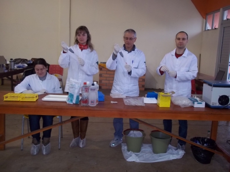 Curso teve atividades práticas em campo, simulando uma situação de foco em Peste Suína Clássica.
