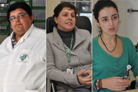 Os três pesquisadores